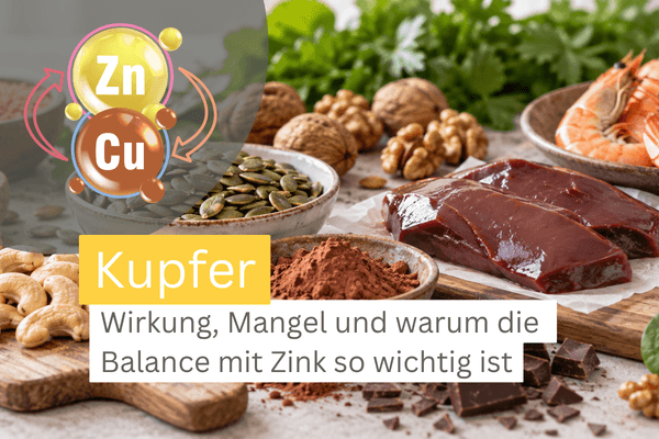 Kupfer Wirkung und Kupfermangel